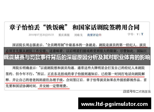 魏震禁赛与罚款事件背后的深层原因分析及其对职业体育的影响